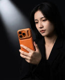 Skynup Capri Collection: Vintage Leather & Aluminum Case for iPhone 17 Pro | Premium Designer Mobile Back Cover | Skynup