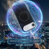 SkynUp Noir Fabric MagFit Back Cover Case for iPhone 17 Air | Magnetic Charging Compatible | Shockproof Compatible with MagSafe | Black
